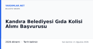 Kandıra Belediyesi Gıda Kolisi Alımı Başvurusu