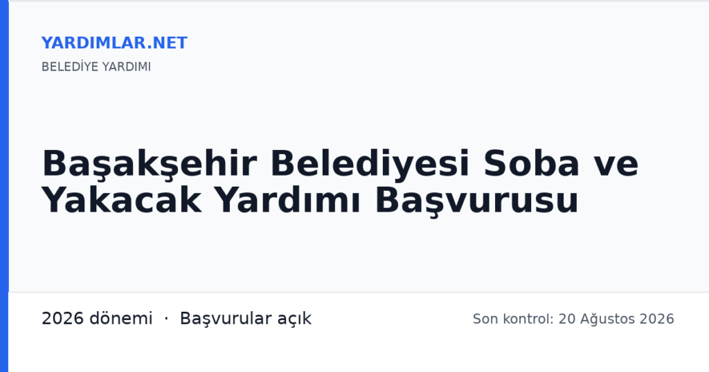 Başakşehir Belediyesi Soba ve Yakacak Yardımı Başvurusu