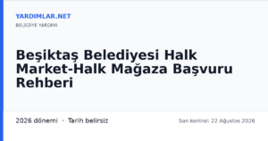 Beşiktaş Belediyesi Halk Market-Halk Mağaza Başvuru Rehberi