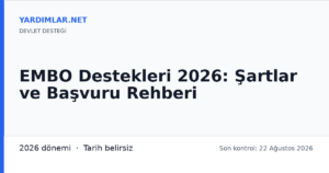 EMBO Destekleri 2026: Şartlar ve Başvuru Rehberi