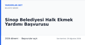 Sinop Belediyesi Halk Ekmek Yardımı Başvurusu