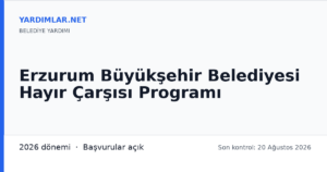 Erzurum Büyükşehir Belediyesi Hayır Çarşısı Programı