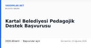 Kartal Belediyesi Pedagojik Destek Başvurusu