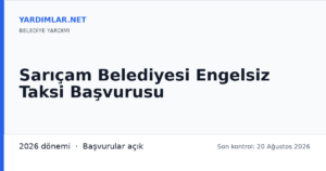 Sarıçam Belediyesi Engelsiz Taksi Başvurusu