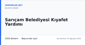 Sarıçam Belediyesi Kıyafet Yardımı