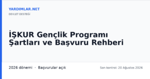 İŞKUR Gençlik Programı Şartları ve Başvuru Rehberi