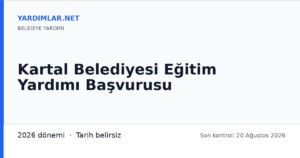 Kartal Belediyesi Eğitim Yardımı Başvurusu