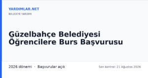 Güzelbahçe Belediyesi Öğrencilere Burs Başvurusu