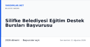 Silifke Belediyesi Eğitim Destek Bursları Başvurusu