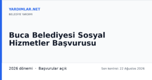 Buca Belediyesi Sosyal Hizmetler Başvurusu