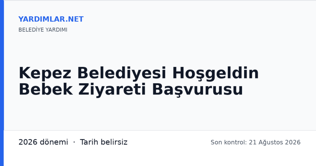 Kepez Belediyesi Hoşgeldin Bebek Ziyareti Başvurusu