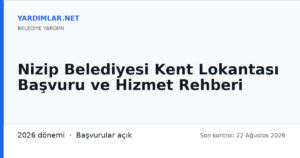 Nizip Belediyesi Kent Lokantası Başvuru ve Hizmet Rehberi