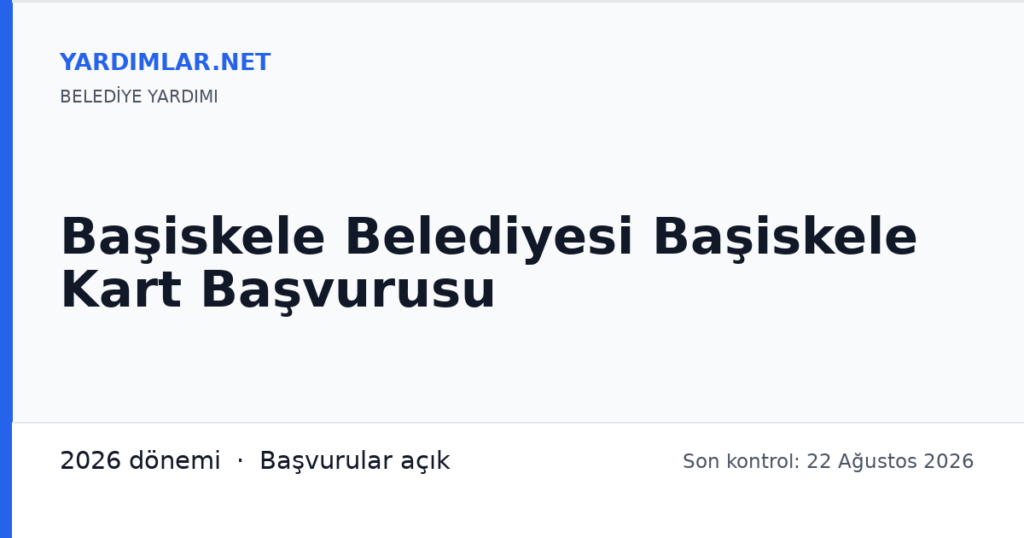 Başiskele Belediyesi Başiskele Kart Başvurusu