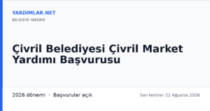 Çivril Belediyesi Çivril Market Yardımı Başvurusu